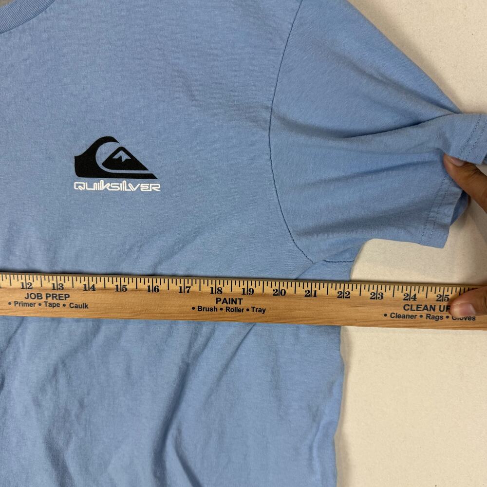 Quiksilver T-Shirt Mens XL Blue‎ Cotton Regular Crew Neck Short Sleeve Pullover - Picture 7 of 8